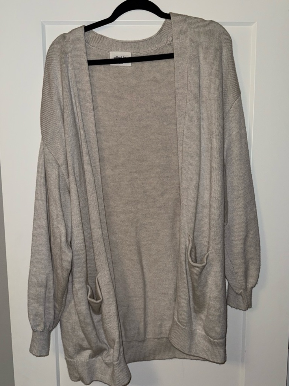Wilfred Open-Front Cardigan in Light Taupe